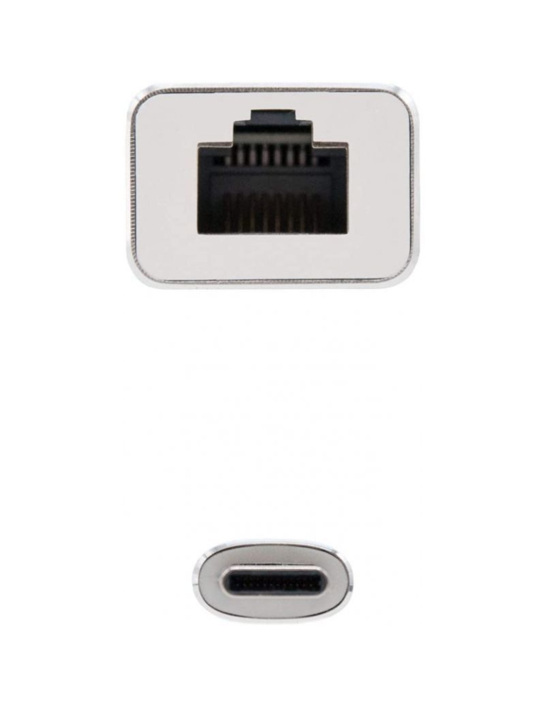 Adaptador USB Tipo-C - RJ45 Nanocable 10.03.0402/ 1000Mbps