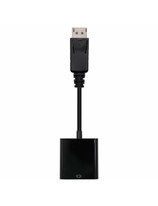 Conversor Nanocable 10.16.0602/ DisplayPort Macho - VGA Hembra/ 15cm/ Negro