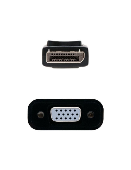 Conversor Nanocable 10.16.0602/ DisplayPort Macho - VGA Hembra/ 15cm/ Negro