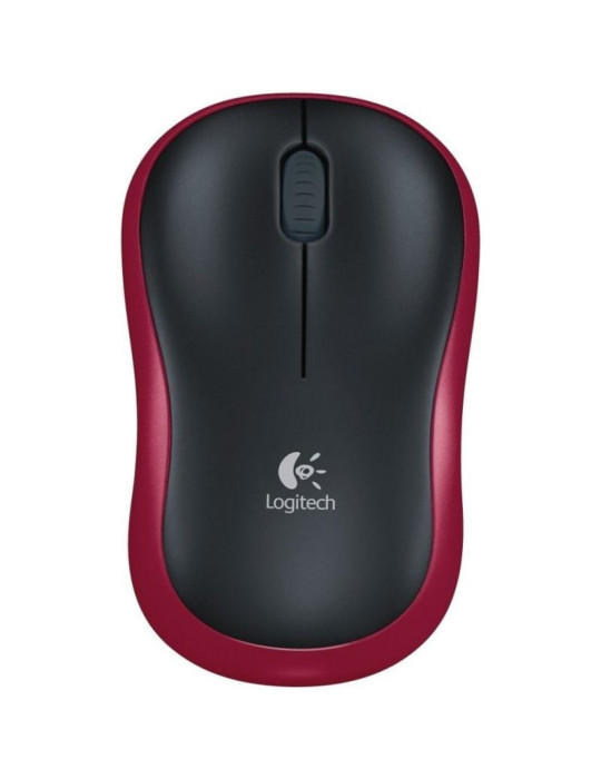 Ratón Inalámbrico Logitech M185/ Hasta 1000 DPI/ Rojo