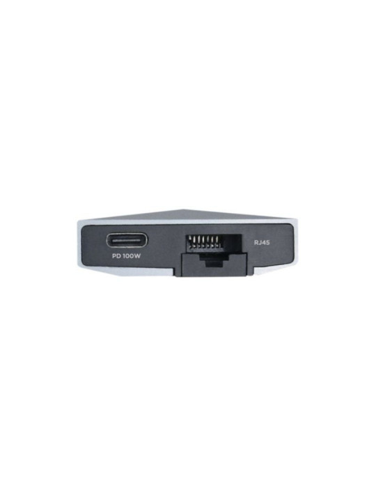 Docking USB Tipo-C Aisens ASUC-8P004-GR/ 1xHDMI 4K/ 3xUSB/ 1xRJ45/ 1xLector Tarjetas / 1xUSB Tipo-C PD/ Gris