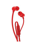 Auriculares Intrauditivos JBL T110/ con Micrófono/ Jack 3.5/ Rojos