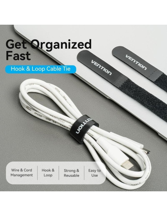 Tira Organizadora de Cables Vention KANB0-10/ 12cm/ Pack de 10