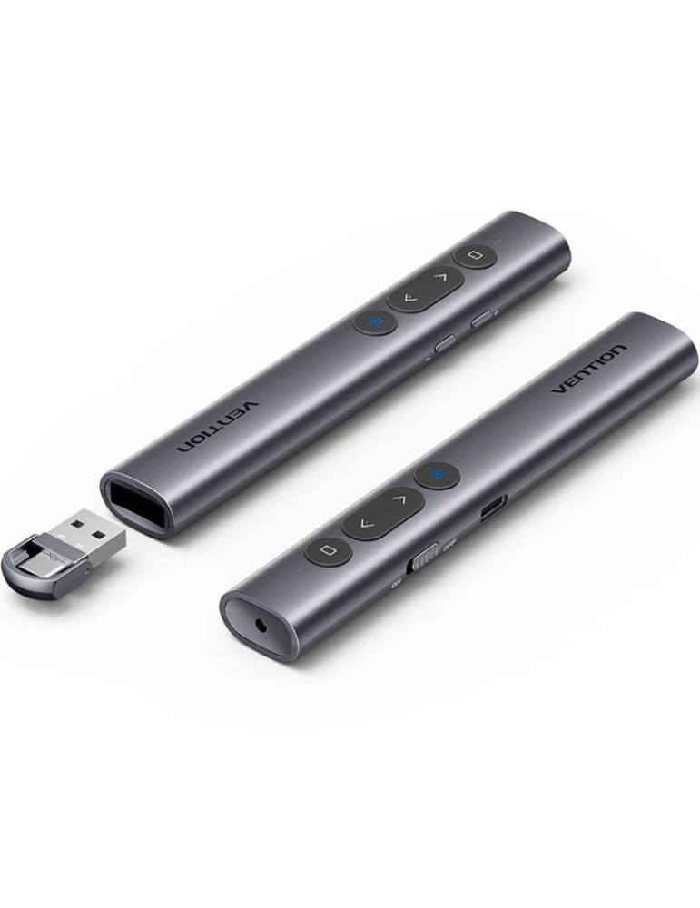 Presentador Inalámbrico por Bluetooth Vention KQJH0/ 2.4GHz/ Gris