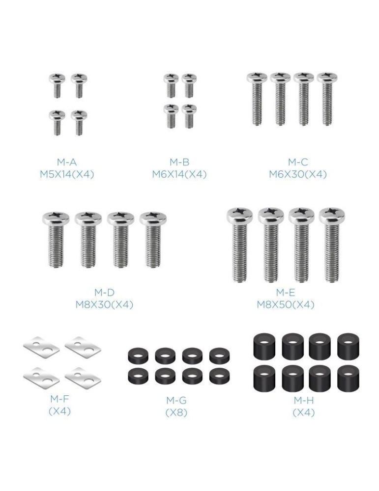 Soporte de Pared Fijo Inclinable TooQ LP42100T-B para TV de 60-100"/ hasta 75kg