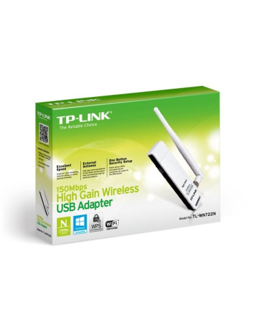 Adaptador USB - WiFi TP-Link TL-WN722N/ 150Mbps 2