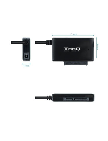 Adaptador para Discos Duros 2.5"/3.5" TooQ TQHDA-02C/ USB Tipo-C Macho - SATA 2