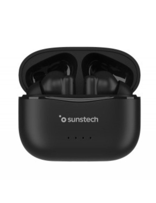 Auriculares Bluetooth Sunstech WAVEPODSBK con estuche de carga/ Autonomía 4.5h/ Negros