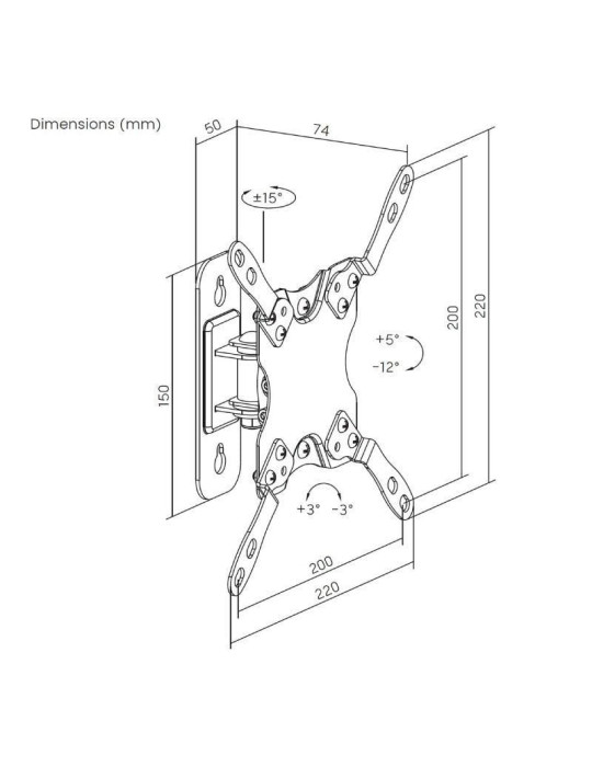 Soporte de Pared Giratorio/ Inclinable/ Nivelable Aisens WT42TSL-273 para Monitores y TV de 13-42"/ hasta 20kg