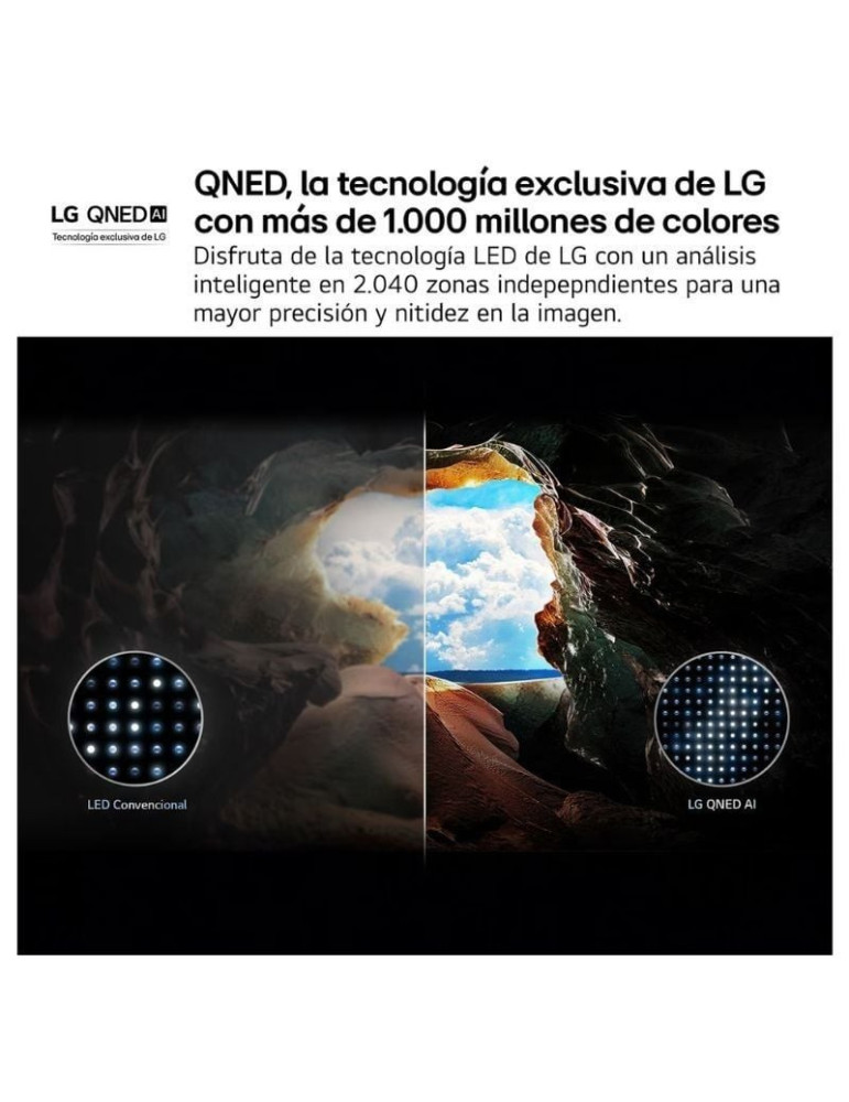Televisor LG QNED AI QNED70 43QNED70A6A 43"/ Ultra HD 4K/ Smart TV/ WiFi