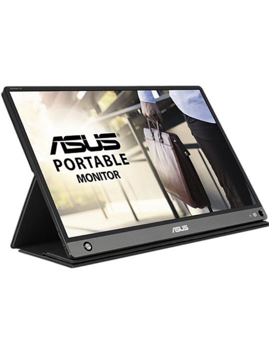 Monitor Portátil Asus ZenScreen Go MB16AHP 15.6"/ Full HD/ Multimedia/ Plata y Negro