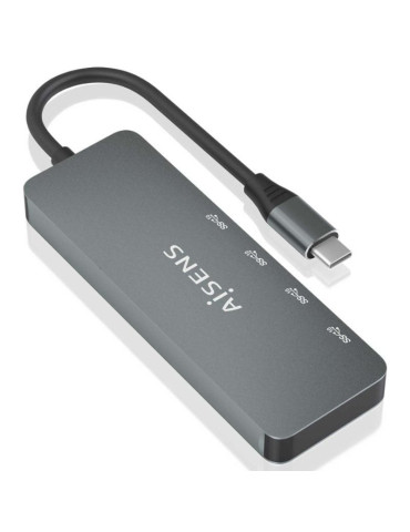 Hub USB Tipo-C Aisens A109-0695/ 4xUSB Tipo-C/ Gris 2