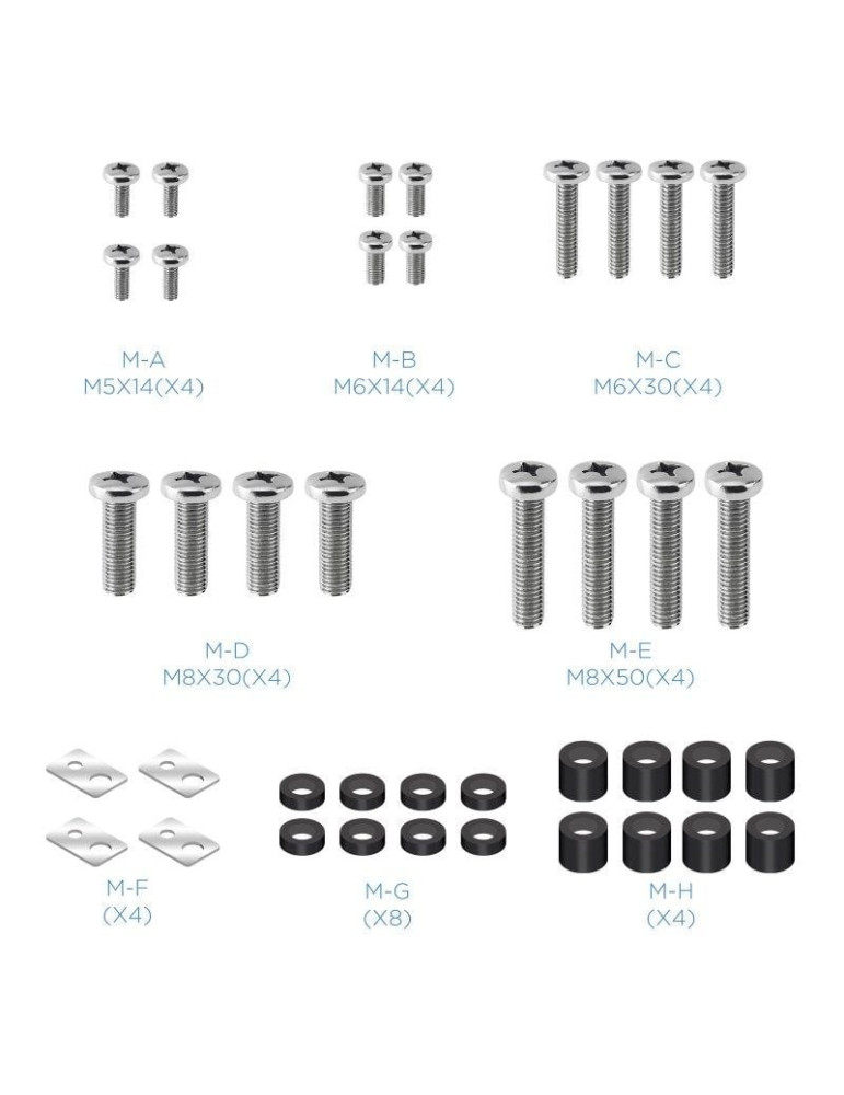 Soporte de Pared Fijo Inclinable TooQ LP42130T-B para TV de 60-100"/ hasta 130kg