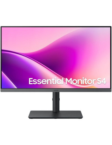 Monitor Profesional Samsung Essential Monitor S4 S43UF S24F434UAU/ 24"/ Full HD/ Regulable en altura/ Negro