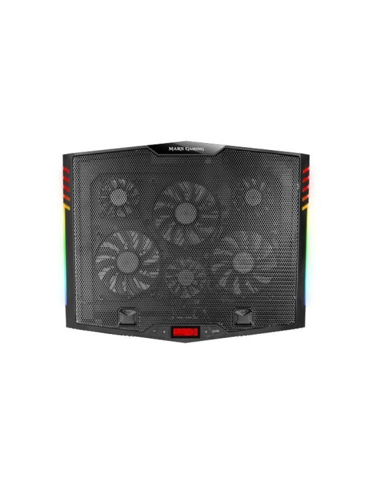 Soporte Refrigerante Mars Gaming MNBC5 para Portátiles hasta 17.3"/ Iluminación LED