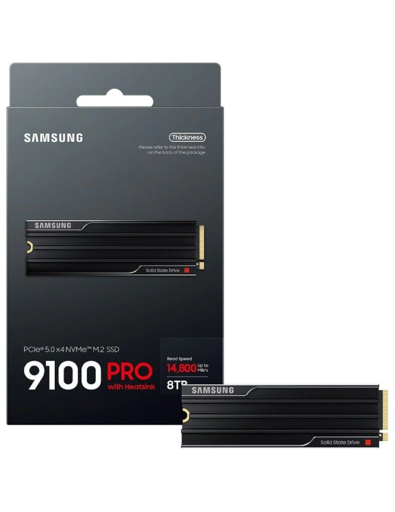 Disco SSD Samsung 9100 PRO 8TB/ M.2 2280 PCIe Gen5/ con Disipador de Calor/ Full Capacity