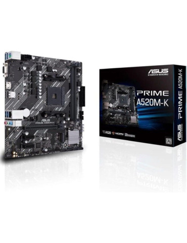Placa Base Asus Prime A520M-K Socket AM4/ DDR4/ PCIe 3.0/ Micro ATX