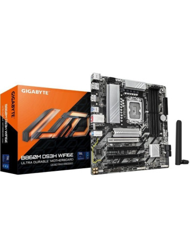 Placa Base Gigabyte B860M DS3H WIFI6E Socket 1851/ DDR5/ PCIe 5.0/ Micro ATX