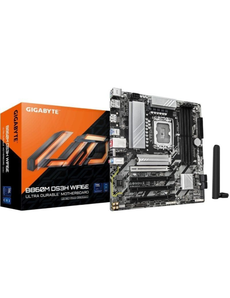 Placa Base Gigabyte B860M DS3H WIFI6E Socket 1851/ DDR5/ PCIe 5.0/ Micro ATX