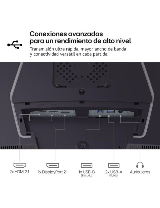 Monitor Gaming LG UltraGear 27G850A-B 27"/ 4K/ 1ms/ 240Hz/ IPS/ Regulable en altura/ Morado Grisáceo