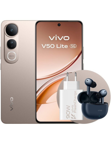 Smartphone Vivo V50 Lite 8GB/ 256GB/ 6.77"/ 5G/ Oro Titanio