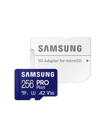 Tarjeta de Memoria Samsung PRO Plus 2023 256GB microSD XC/ Clase 10/ 180MBs 2