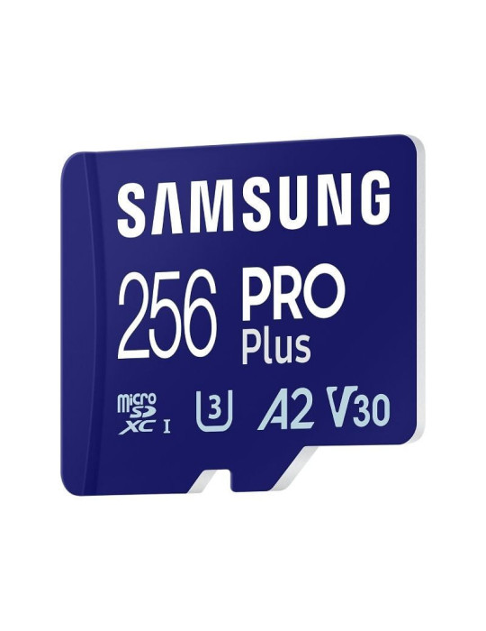 Tarjeta de Memoria Samsung PRO Plus 2023 256GB microSD XC/ Clase 10/ 180MBs