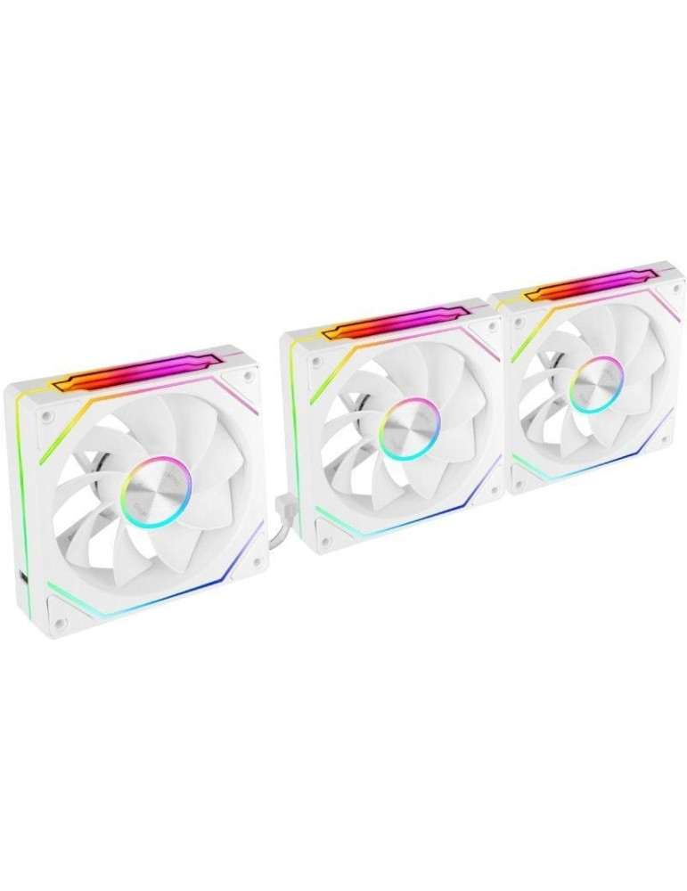 Pack 3 Ventiladores Invertidos Mars Gaming MF-LINKFINITYKIT2R/ 12cm/ ARGB/ Blancos