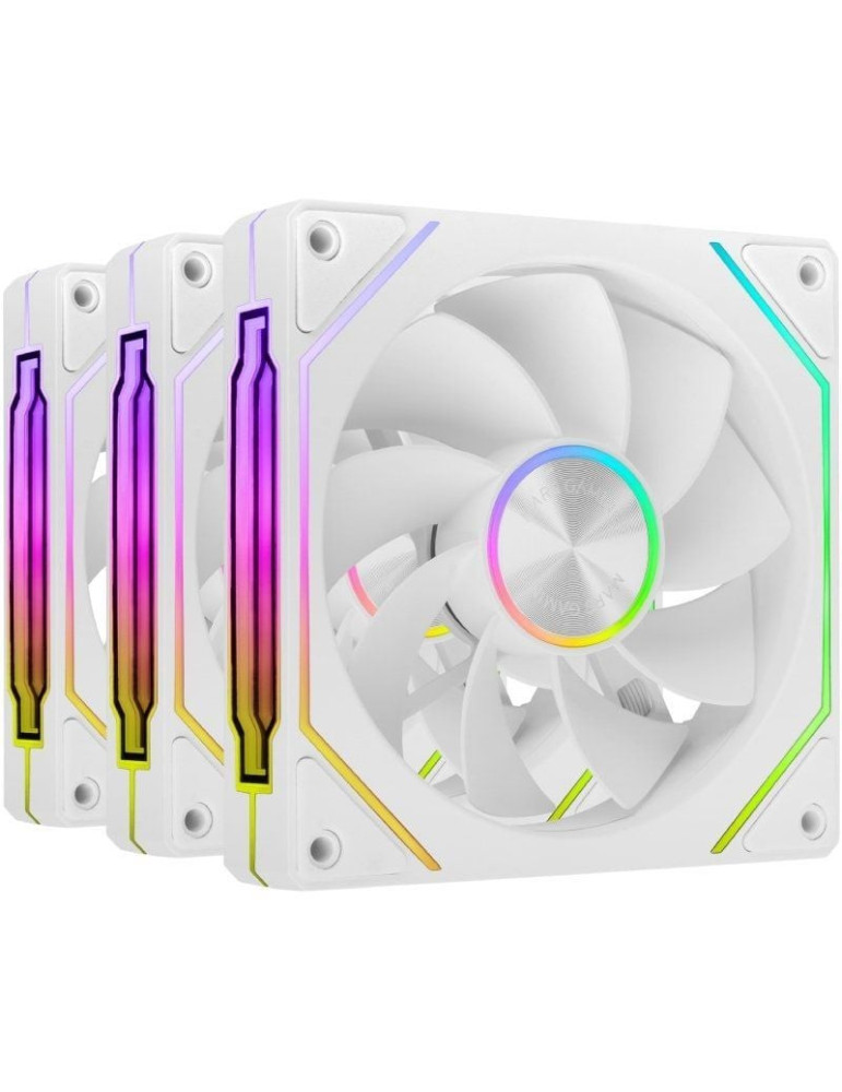 Pack 3 Ventiladores Invertidos Mars Gaming MF-LINKFINITYKIT2R/ 12cm/ ARGB/ Blancos