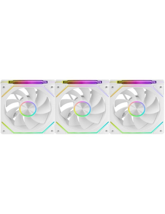Pack 3 Ventiladores Invertidos Mars Gaming MF-LINKFINITYKIT2R/ 12cm/ ARGB/ Blancos