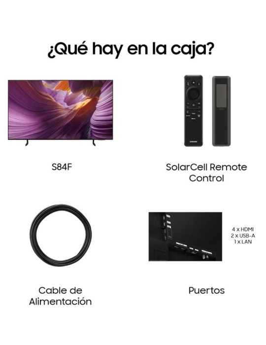 Televisor Samsung OLED S84F TQ55S84FAU 55"/ Ultra HD 4K/ Smart TV/ WiFi