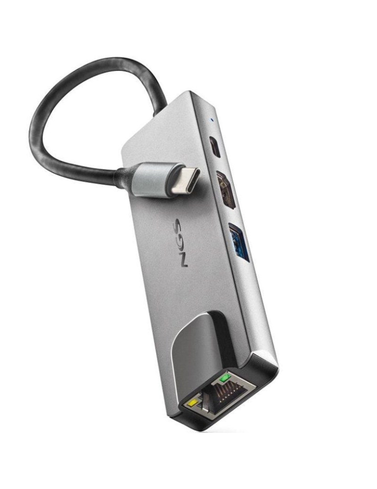 Docking USB Tipo-C NGS WonderDock Supra/ 1xUSB/ 1xUSB Tipo-C DP/ 1xHDMI 4K/ 1xRJ45/ Gris