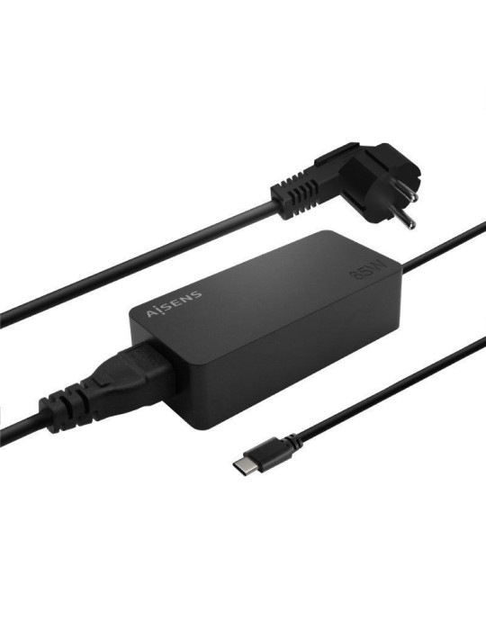 Cargador de Portátil Aisens ASCH-1PD65D-BK/ 1xUSB Tipo-C/ 65W