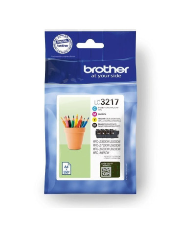 Cartucho de Tinta Original Brother LC3217VAL/ Multipack/ Negro/ Cian/ Magenta/ Amarillo