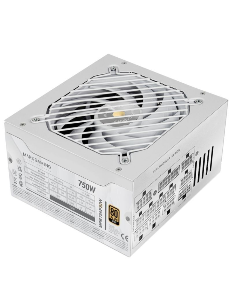 Fuente de Alimentación Mars Gaming MPB750PSI/ 750W/ Ventilador 14cm/ 80 Plus Gold
