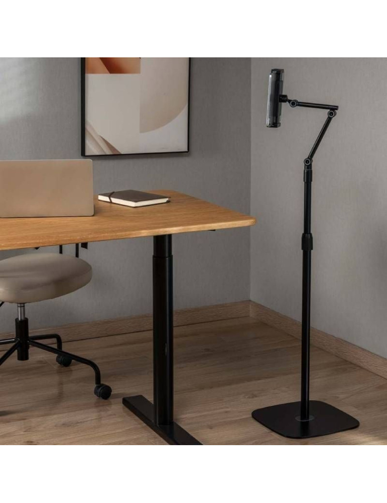 Soporte de Suelo Giratorio/ Inclinable/ Nivelable/ Rotable Aisens MSF3P-301 para Tablet 4.7-12.9"