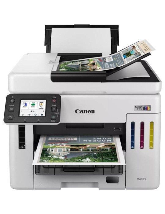 Multifunción Recargable Canon MAXIFY GX7150 MegaTank WiFi/ Dúplex/ Fax/ Blanca