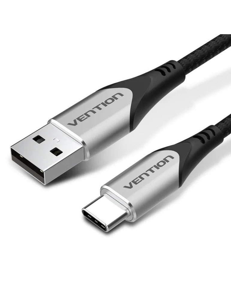 Cable USB 2.0 Tipo-C Vention CODHD/ USB Tipo-C Macho - USB Macho/ 480Mbps/ 50cm/ Gris