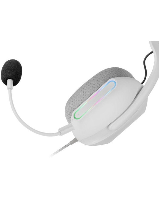 Auriculares Gaming con Micrófono Mars Gaming MH-PRO/ Jack 3.5/ USB/ Blancos
