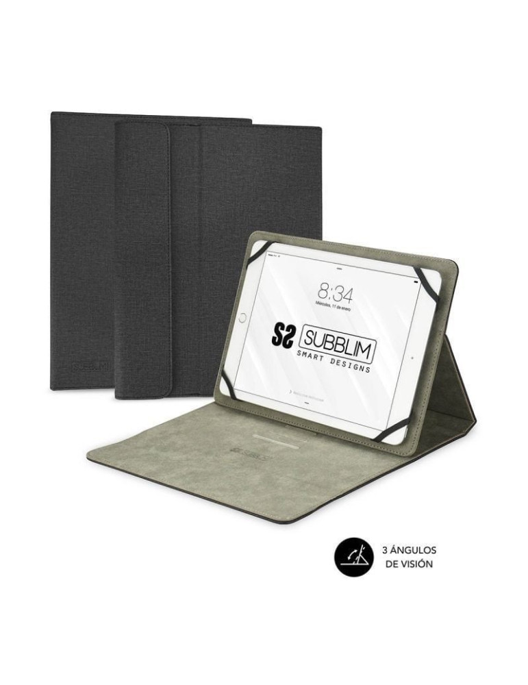 Funda Subblim Clever Stand para Tablets de 9.6"-11"/ Negra