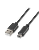 Cable USB 2.0 Tipo-C Aisens A107-0050/ USB Tipo-C Macho - USB Macho/ 480Mbps/ 50cm/ Negro