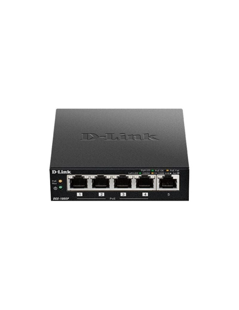 Switch D-Link DGS-1005P 5 Puertos/ RJ-45 10/100/1000 PoE