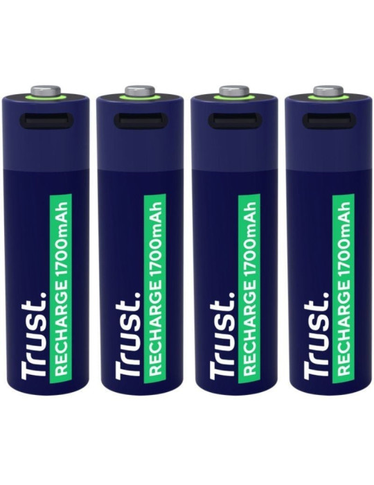 Pack de 4 Pilas AA Trust 25631/ Recargables