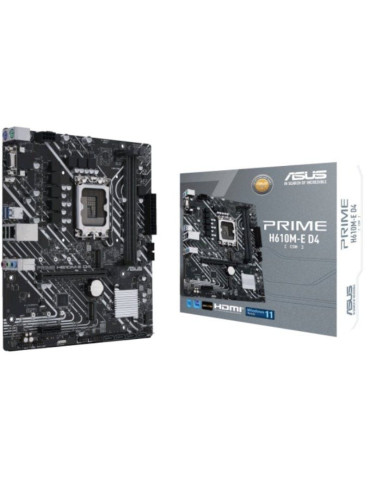 Placa Base Asus Prime H610M-E D4-CSM/ Socket 1700/ DDR4/ PCIe 4.0/ Micro ATX