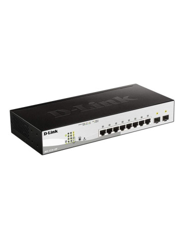 Switch D-Link DGS-1210-10P 10 Puertos/ RJ-45 Gigabit 10/100/1000 PoE/ SFP 2