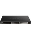 Switch Gestionable D-Link Smart DGS-1250-52XMP 52 Puertos/ RJ-45 10/100/1000 PoE/ SFP