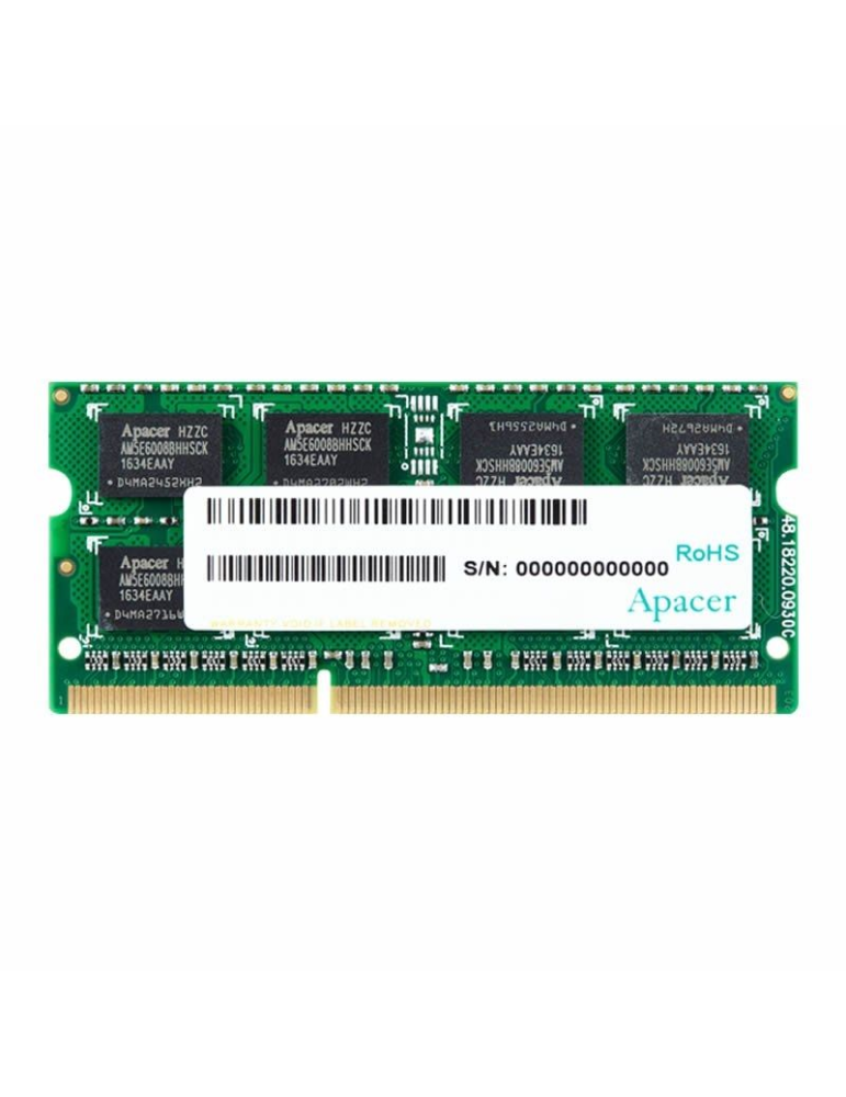Memoria RAM Apacer DV.08G2K.KAM 8GB/ DDR3L/ 1600MHz/ 1.35V/ CL11/ SODIMM