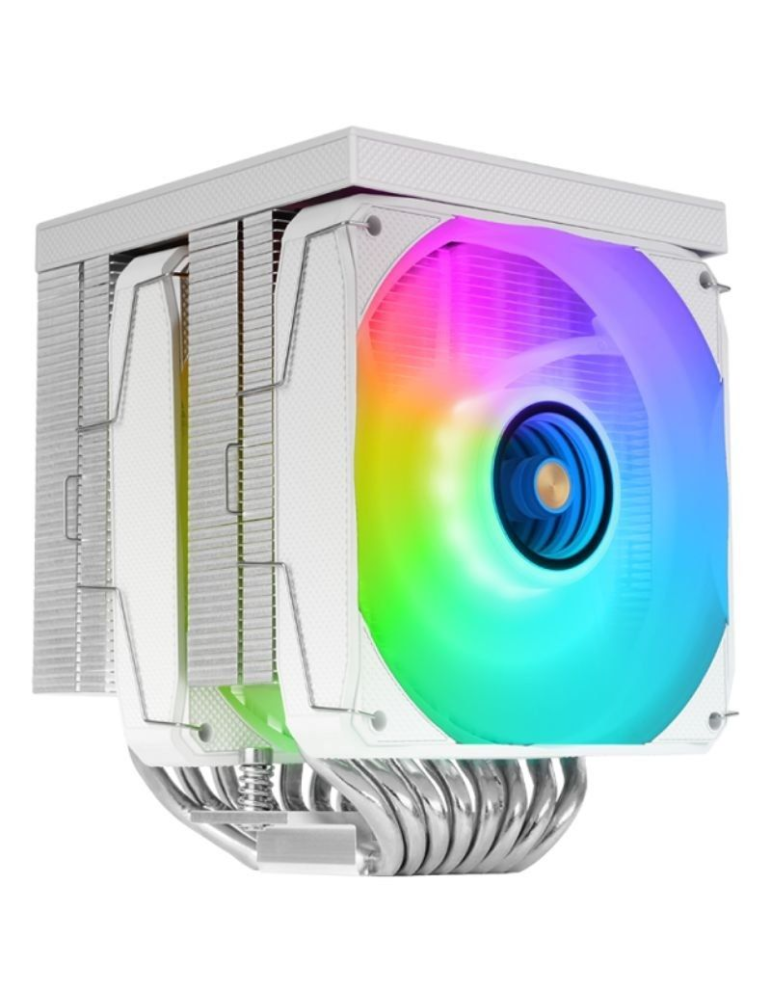 Ventilador con Disipador Mars Gaming MCPU-LCDPRO/ 12cm/ Blanco