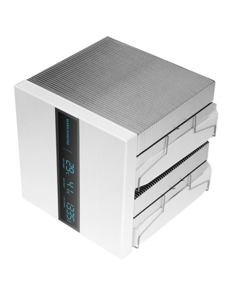 Ventilador con Disipador Mars Gaming MCPU-LCDPRO/ 12cm/ Blanco