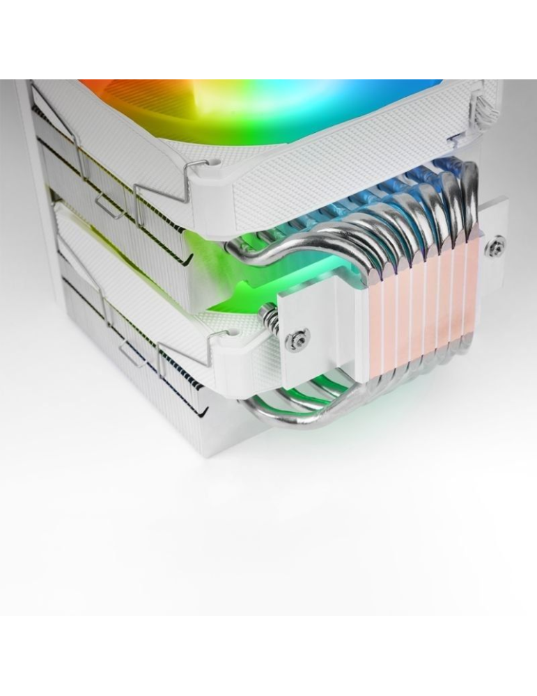 Ventilador con Disipador Mars Gaming MCPU-LCDPRO/ 12cm/ Blanco